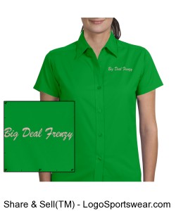 Ladies Short Sleeve Teflon Twill Shirt Design Zoom